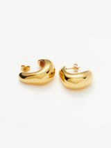 Next Missoma Gold Tone Dome Medium Hoop Earrings- Buy online at McGrocer