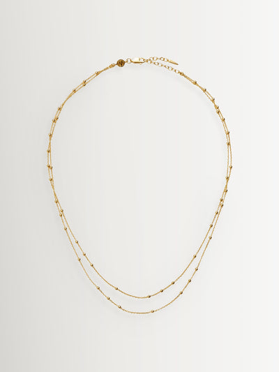 Next Missoma Gold Tone Double Chain Necklace- Buy online at McGrocer