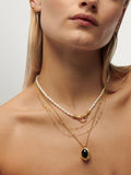 Missoma gold tone double chain necklace, UK version