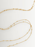 Missoma gold tone double chain necklace, UK version
