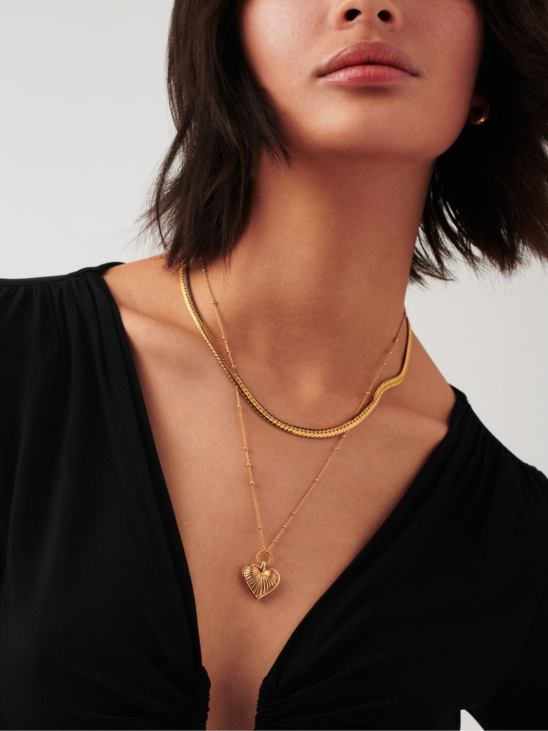 Missoma gold tone camail chain necklace - British product