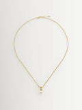 Missoma double pearl pendant necklace with gold curb chain (British brand)