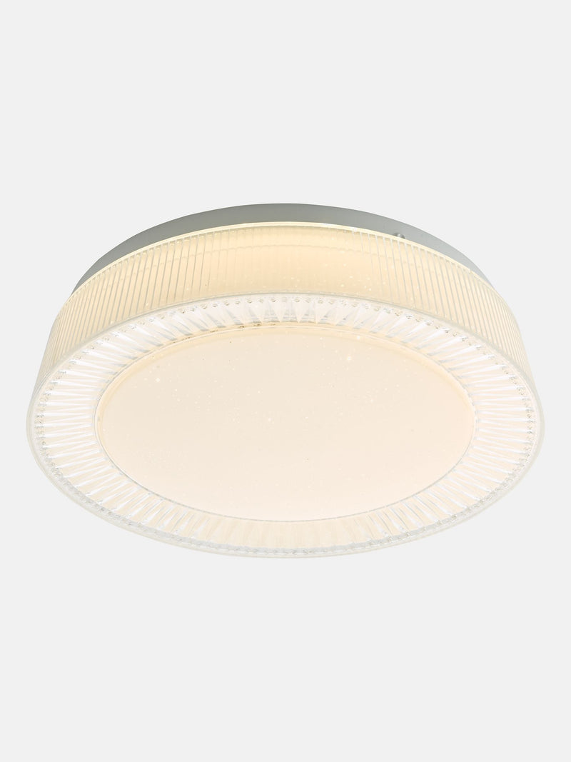Dar Lighting White Udell flush ceiling light 29cm (British brand)