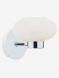 Dar Lighting wall light polished chrome opal glass, UK version
