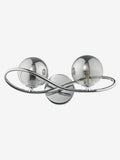 Dar Lighting Lysandra 2 light wall light smoked glass polished chrome, UK version