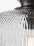 Dar Lighting Abrielle ribbed glass ceiling light H28cm - British product