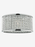 Dar Lighting Nantes polished chrome flush ceiling light with acrylic beads, UK version