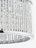 Dar Lighting Nantes polished chrome flush ceiling light with acrylic beads, UK version