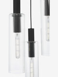 Dar Lighting Ruben 3 light cluster pendant satin black, imported from the UK