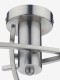 Dar Lighting Morgan ceiling light satin chrome clear glass 39cm - British product