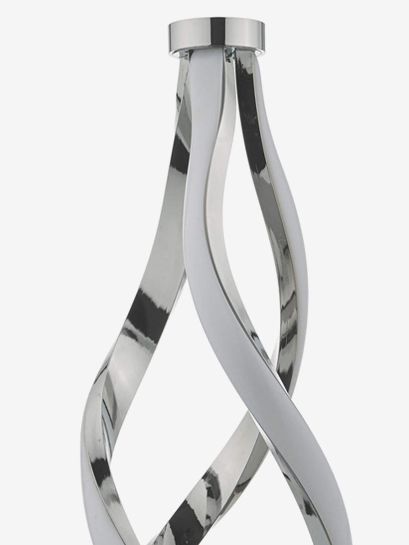 Dar Lighting Jive table lamp polished chrome opal (British brand)
