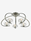 Dar Lighting Leighton semi-flush ceiling light 5 light satin chrome UK version
