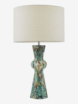 Next Dar Lighting Rheneas Blue Art Glass Polished Chrome Table Lamp 52cm- Buy online at McGrocer