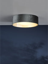 Next Dar Lighting Nysa Flush Ceiling Light in Grey White Frosted- Buy online at McGrocer