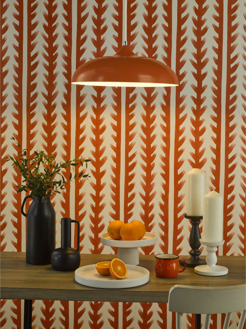 Dar Lighting orange Kaelan pendant ceiling light, UK version