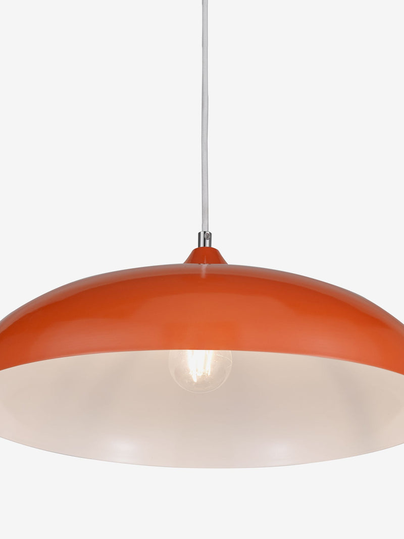 Dar Lighting orange Kaelan pendant ceiling light, UK version