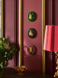 Laurence Llewelyn-Bowen 3-piece burgundy green black insect wall plaques, UK version