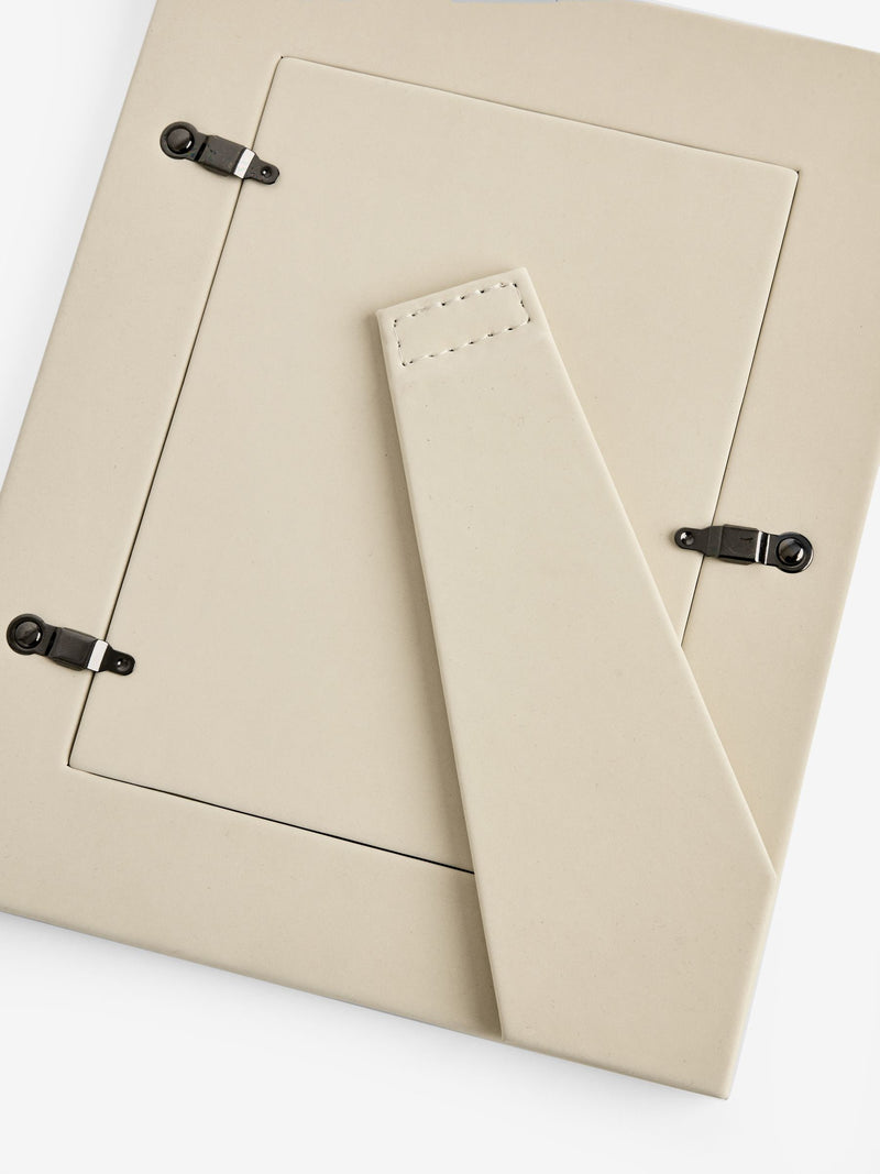Sosandar cream faux leather photo frame 7 x 5 inch (British brand)