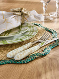 Nina Campbell Natural Chester Ceramic Handle 16 Piece Cutlery Set, imported from the UK