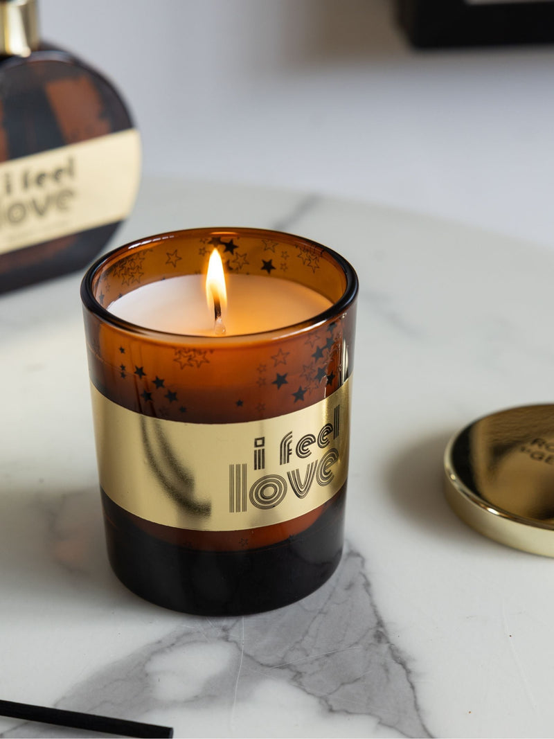 Rockett St George Cedarwood Frankincense I Feel Love candle - British product