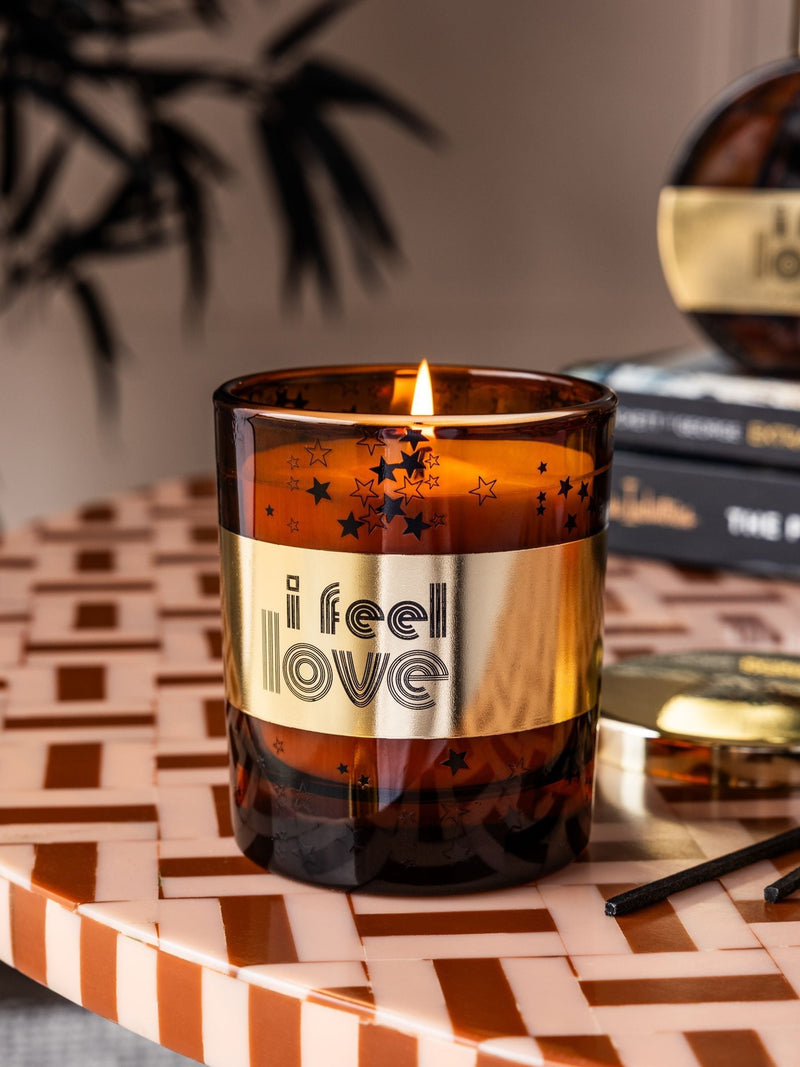 Rockett St George Cedarwood Frankincense I Feel Love candle - British product