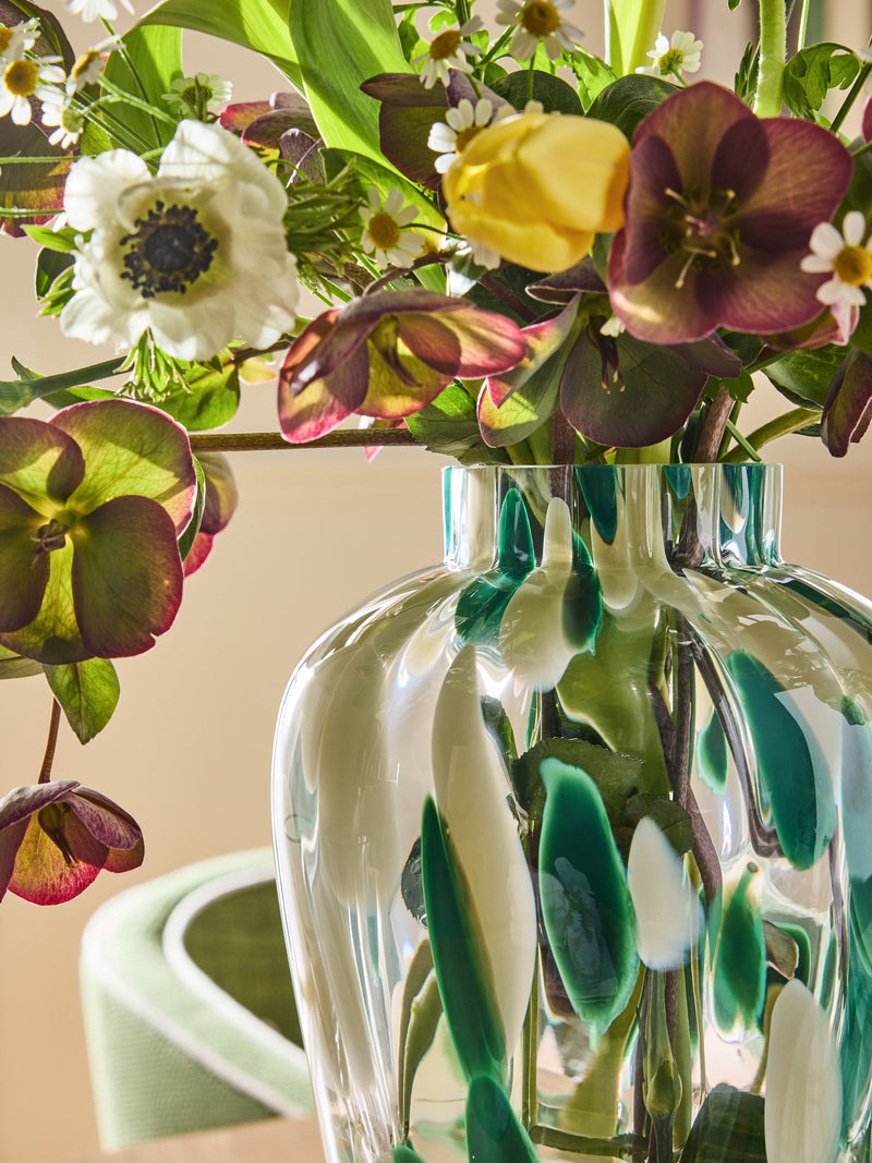 Nina Campbell confetti glass vase large, imported from the UK