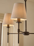Bronze Carolina 3-light chandelier 75cm, imported from the UK