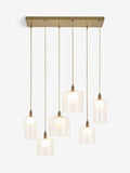 Milan 6 light linear pendant ceiling light - British product