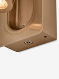 Rechargeable Denver wall light in brass finish - British product