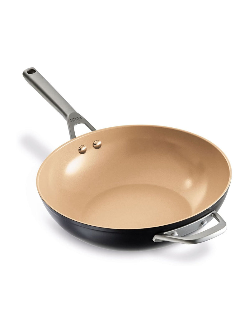 Ninja grey ceramic wok 28cm, imported from the UK