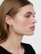 Next Karen Millen Gold Crystal Ellipse Drop Earrings- Buy online at McGrocer