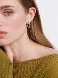 Karen Millen silver crystal hoop earrings 1.6cm, UK version