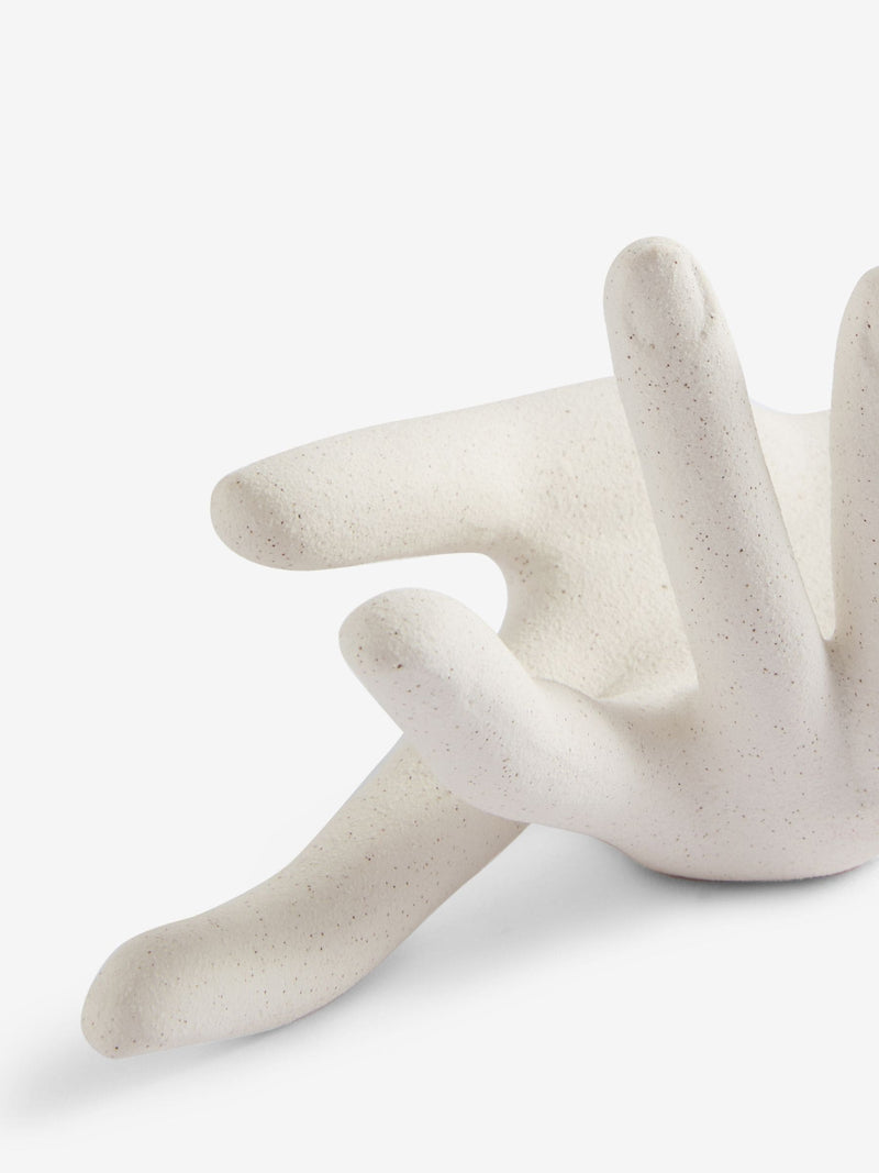 Natural ceramic hand trinket dish ring holder, imported from the UK