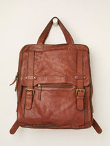 Next FatFace Chestnut Brown Leather Rucksack- Buy online at McGrocer