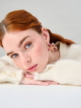 Next Aela Pink Resin Flower Stud Earrings- Buy online at McGrocer