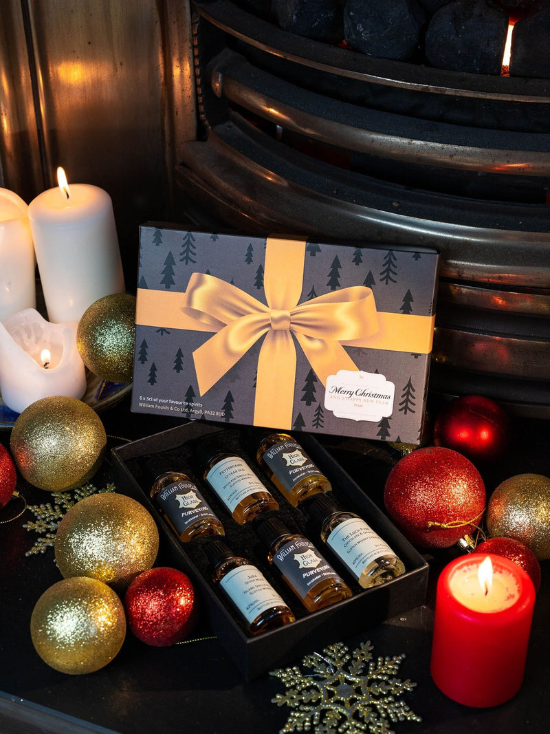 DrinksTime Christmas Bow whisky gift set 6x3cl - British product
