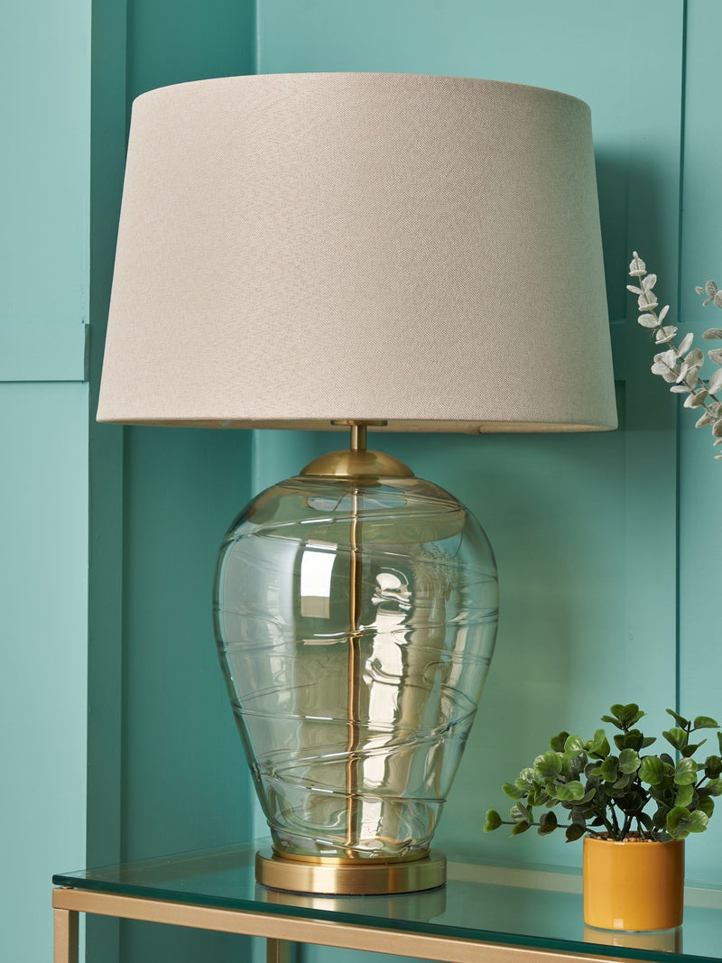 BHS Champagne Gold Sarno table lamp 60cm, UK version