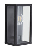 BHS Chinon outdoor box lantern matt black glass panels - British product