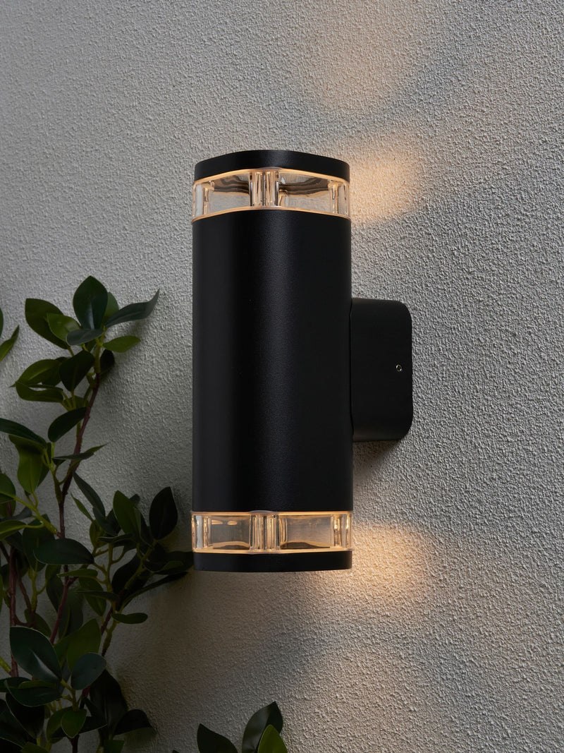 BHS outdoor wall light black Eos 2lt, UK version