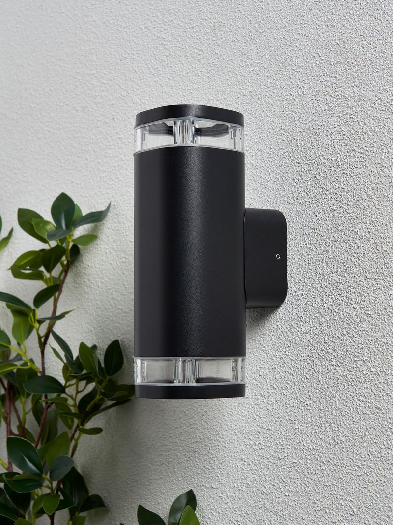 BHS outdoor wall light black Eos 2lt, UK version