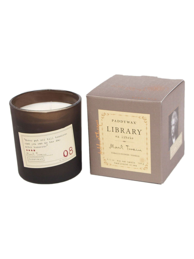 Paddywax Mark Twain Library Tobacco & Vanilla Candle