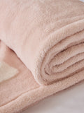 Pink fleece bow throw 130x150cm (British brand)