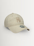 New Era cream linen 9Twenty New York Yankees cap, imported from the UK