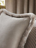 Chunky fringe velvet chenille cushion 50x50cm, UK version