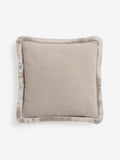 Chunky fringe velvet chenille cushion 50x50cm, UK version
