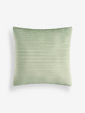 Sage green velvet pleat cushion 59cm (British brand)
