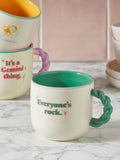 Horoscope mug with twisted handles and slogans, imported from the UK