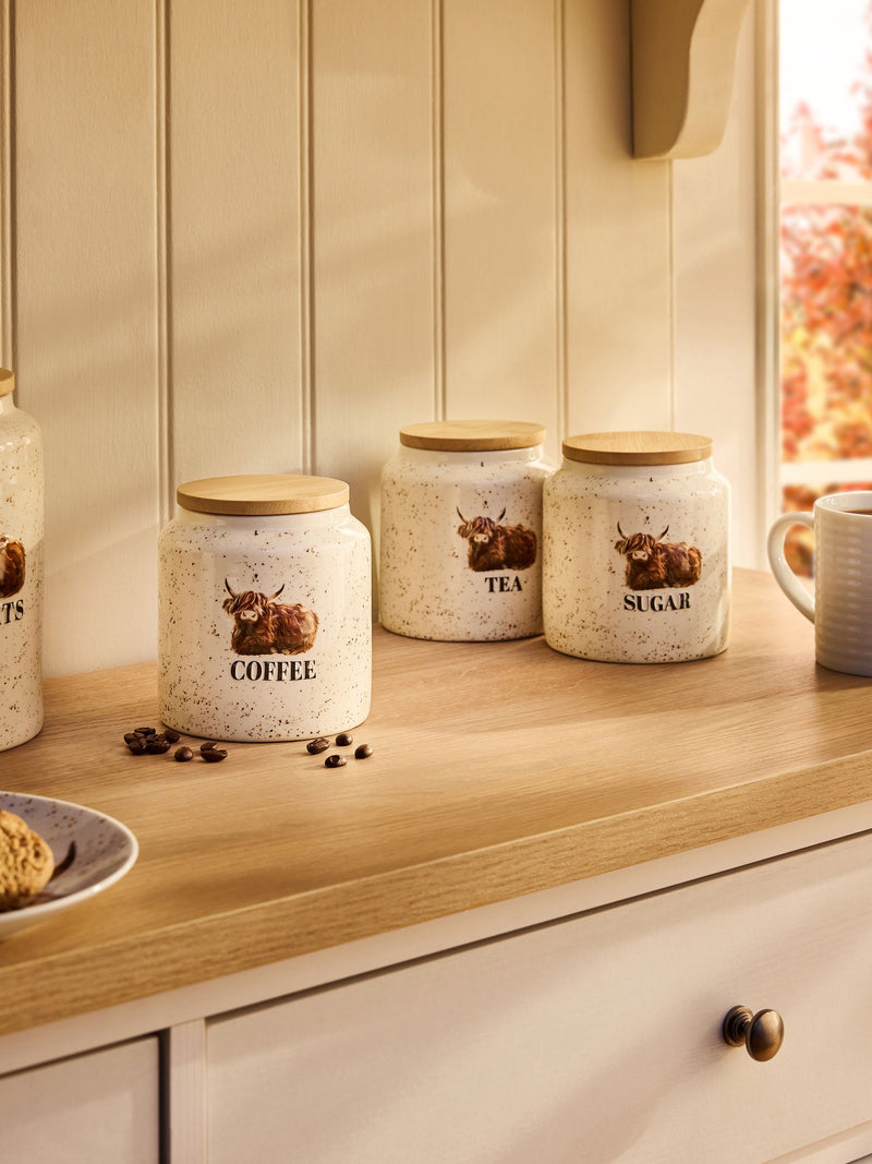 Hamish The Highland Cow ceramic storage jar, UK version