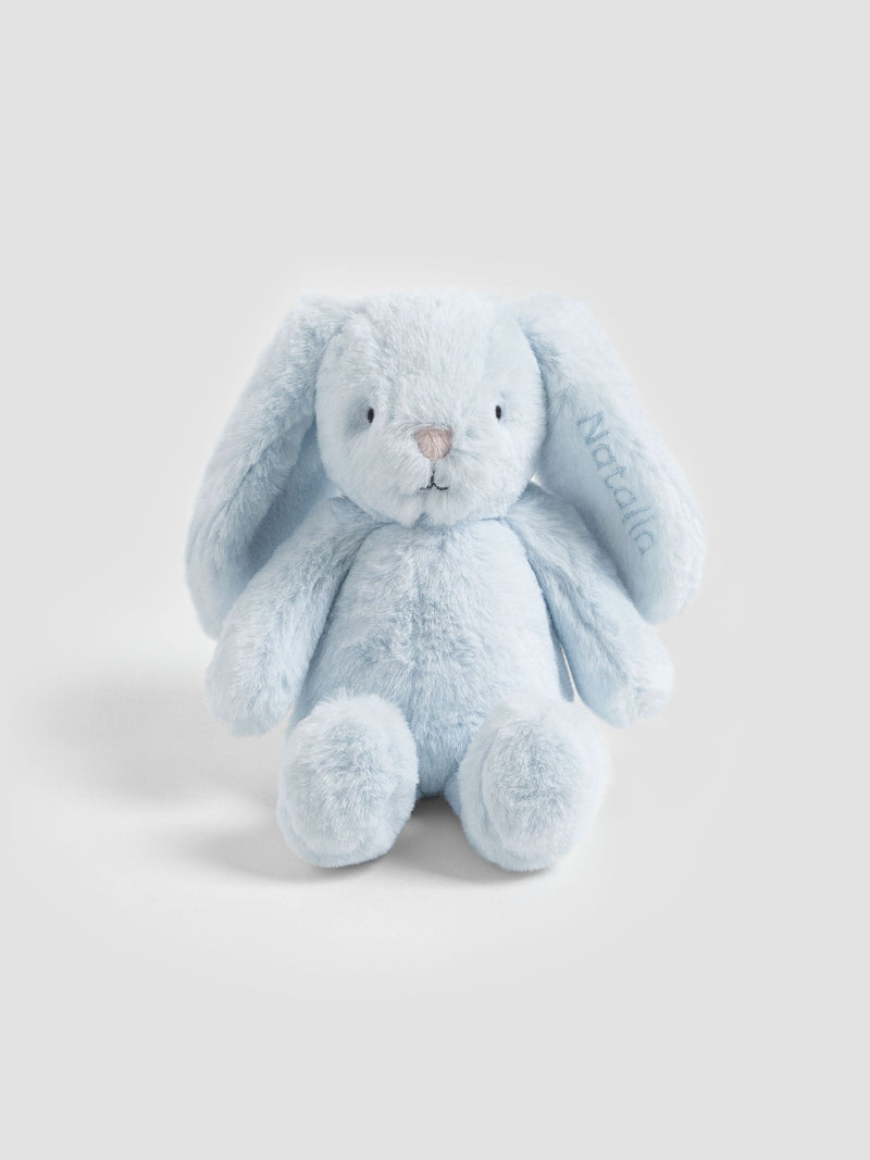 JoJo Maman Bébé blue bunny plushie personalised small 20cm, imported from the UK