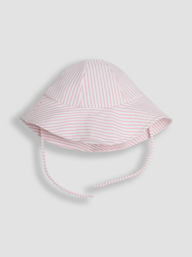 JoJo Maman Bébé pink stripe floppy sun hat - British product
